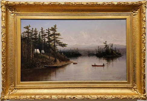 Preston Pond lake painting